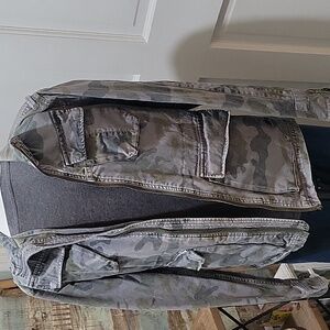 G-STAR RAW Men’s Cargo Line Military Tactical Style Jacket Coat Camo Green M